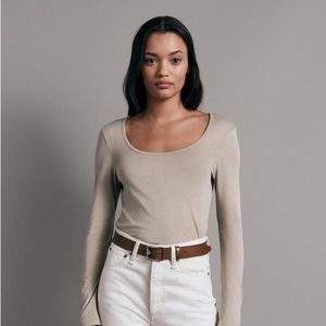 Rag & Bone Shaw Cotton Scoop Neck Gray Dawn NWT